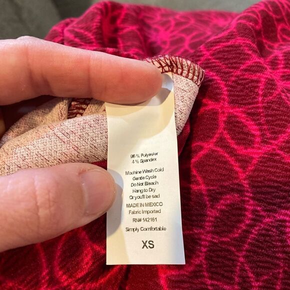 New with tags - Red Lularoe Cassie Skirt - Size XS - Picture 2 of 3